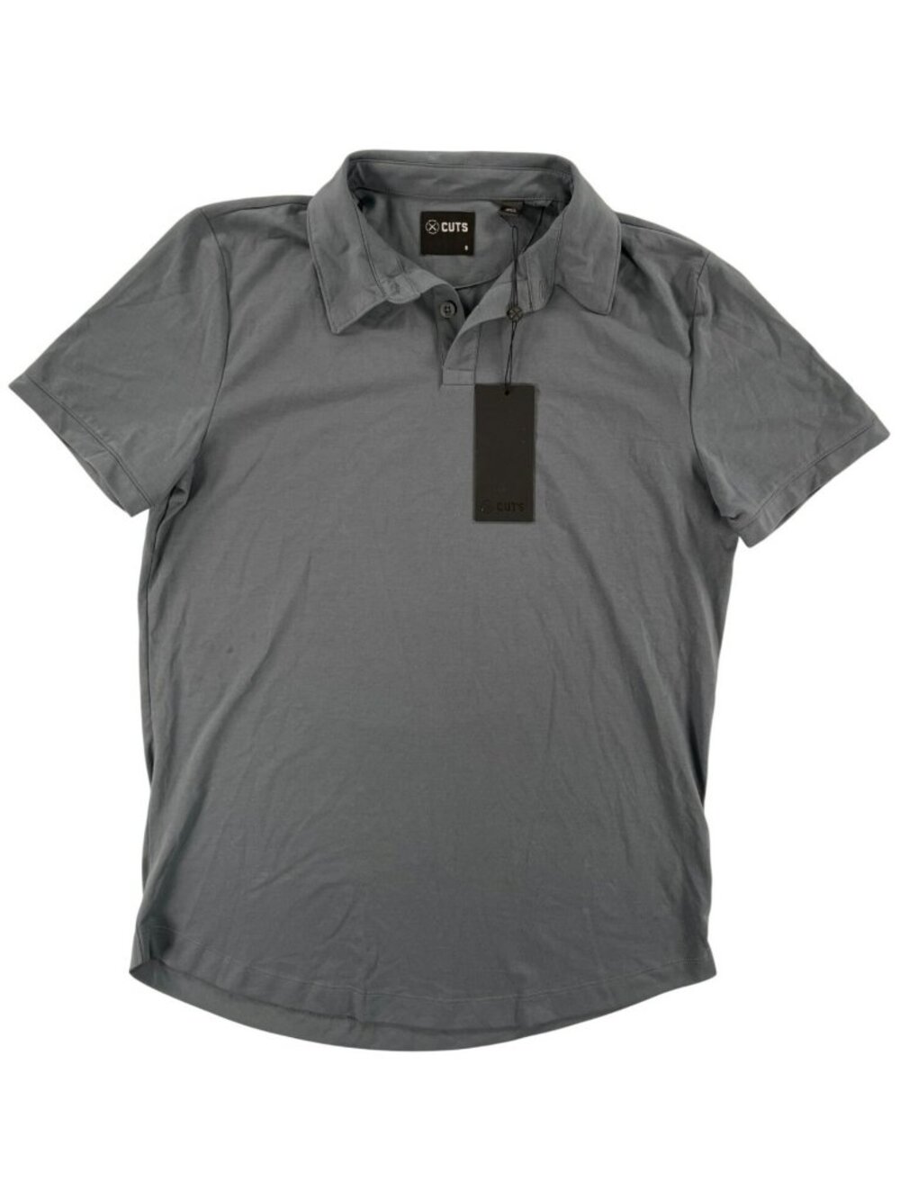 Cuts AO Polo Shirt Naples Blue Short Sleeve Men's Size Small MSRP $72 DEFECT NEW